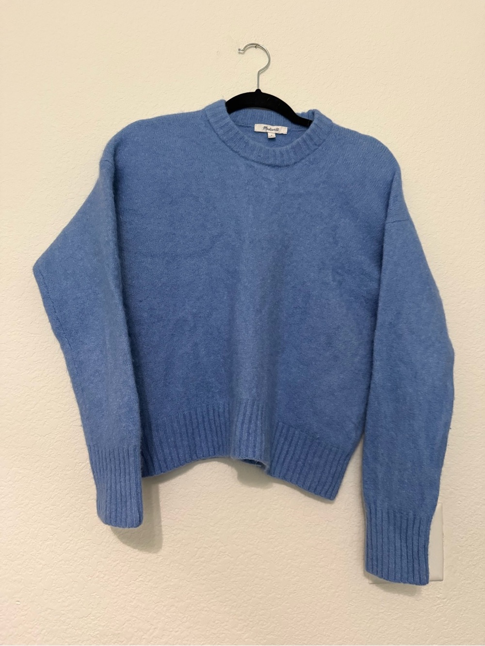 Madewell Powder Blue Wool Blend Crewneck Sweater